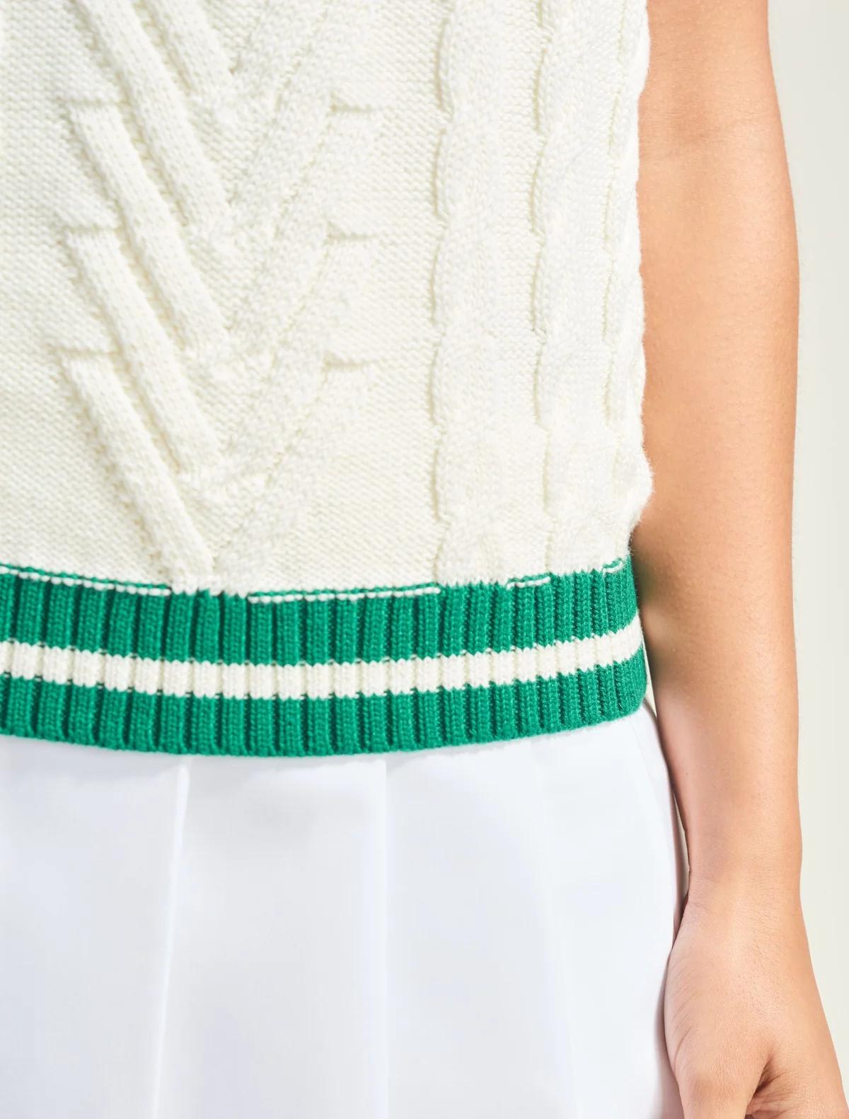 Court Cable Knit Vest - Image 3