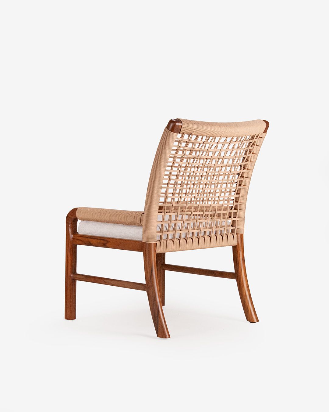 Silla Tejida Beige — 3/4 atrás