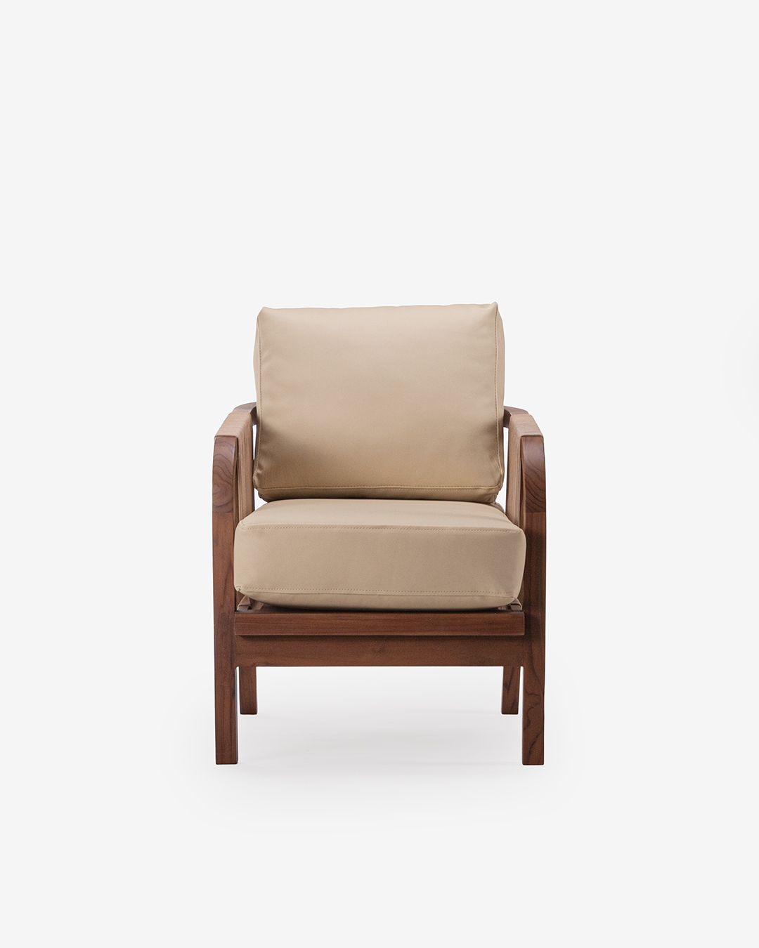 Sillón Tejido Beige — frente