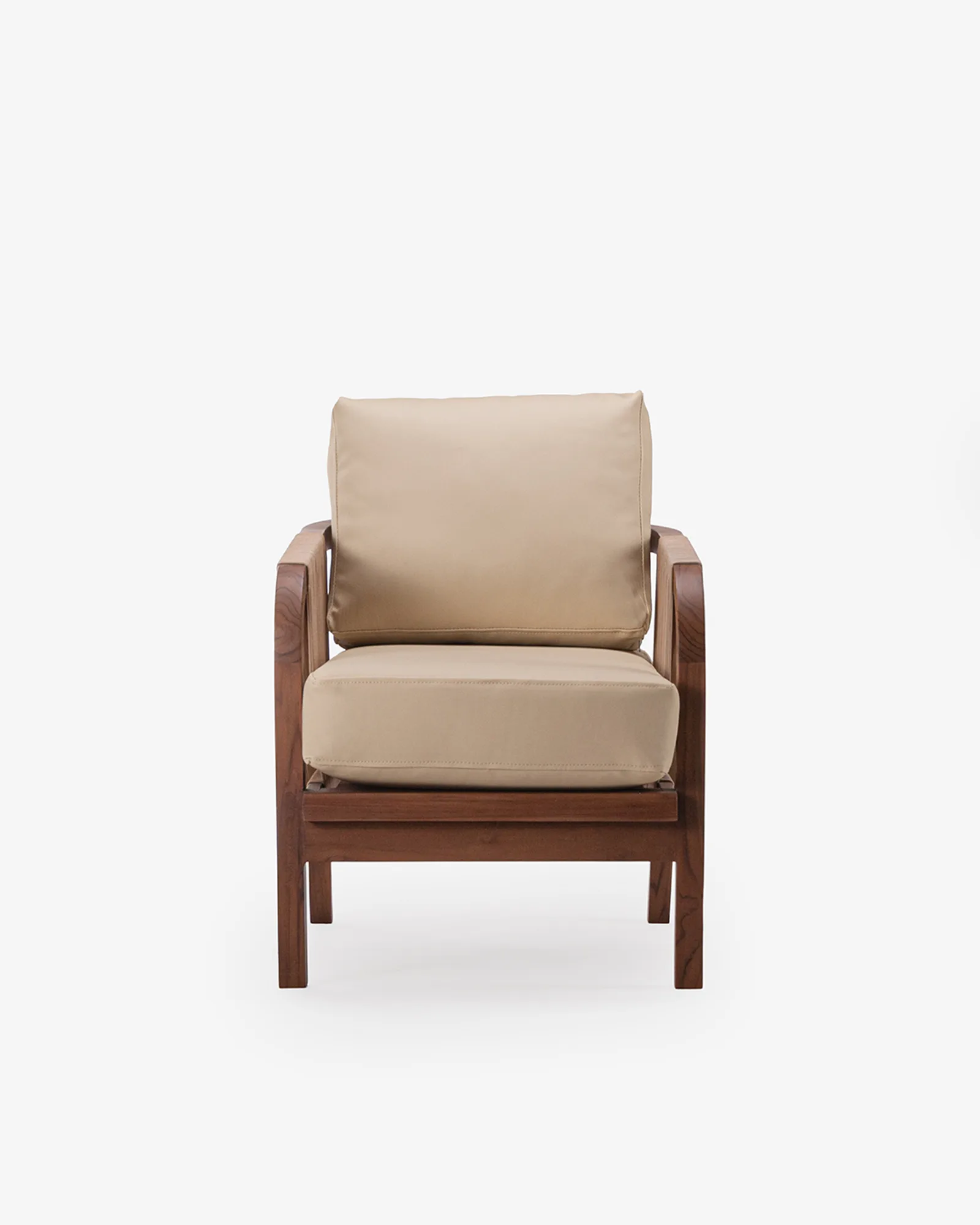 Sillón Tejido Beige — frente