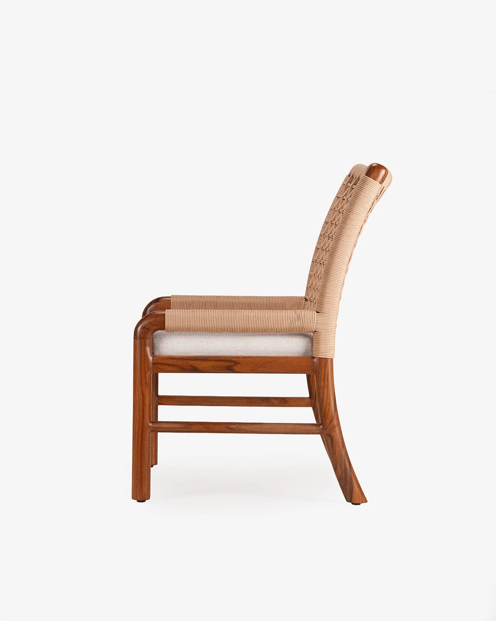Silla Tejida Beige — perfil