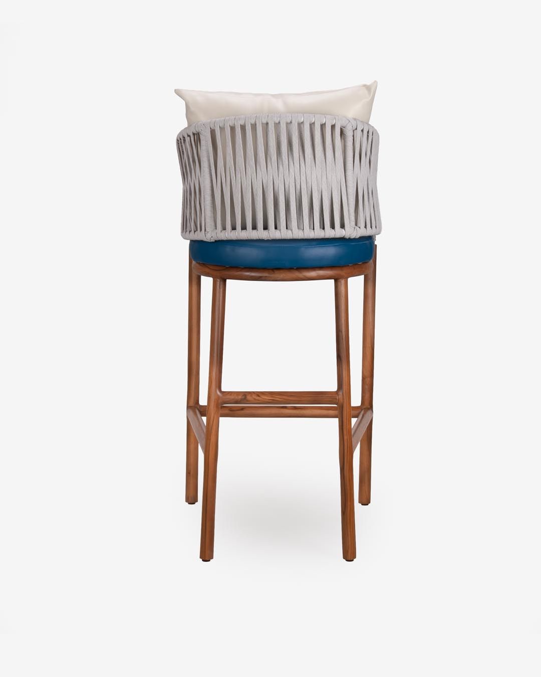 Periquera Tejida Azul — atrás