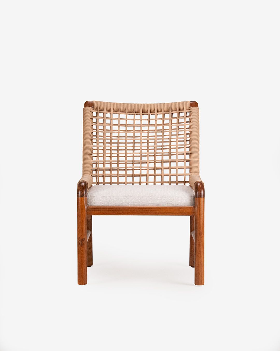 Silla Tejida Beige — frente
