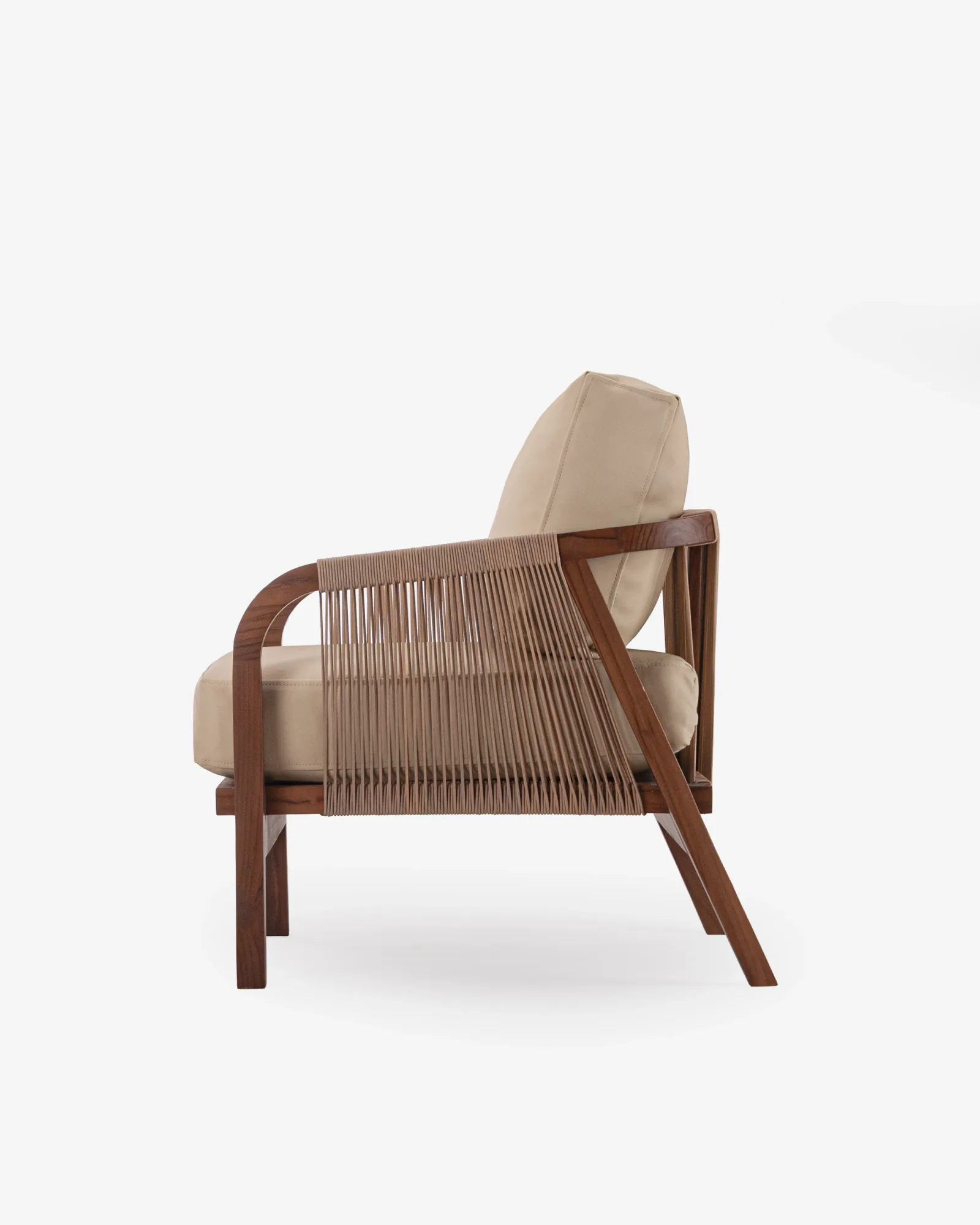 Sillón Tejido Beige — perfil