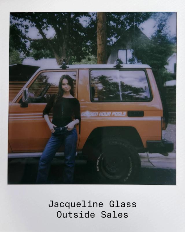 Golden Hour Pools team polaroid of Jacqueline Glass, Outside Sales