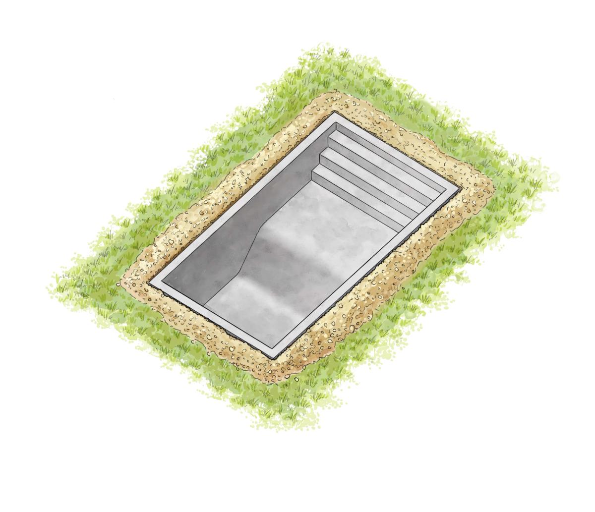 Golden Hour Pools week 4 - gunite concrete sprayed to form pool shell