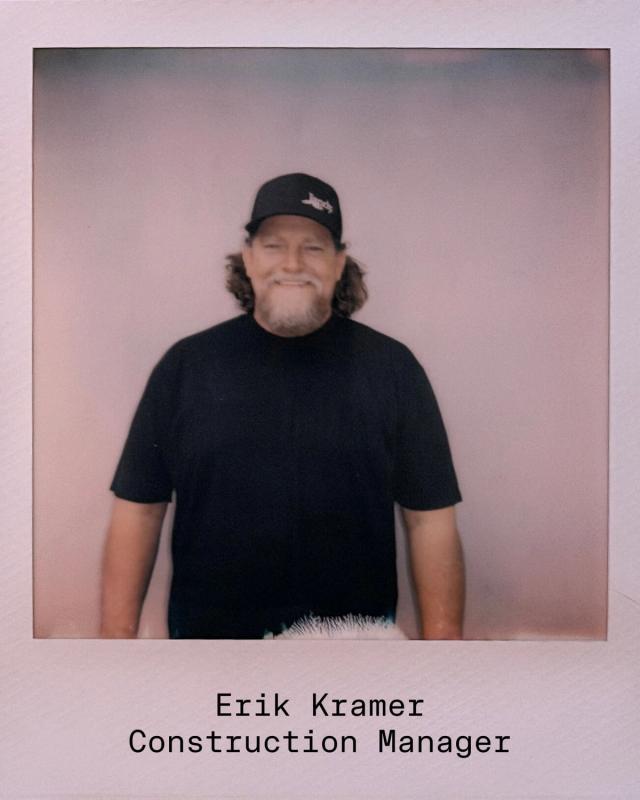 Golden Hour Pools team polaroid of Erik Kramer, Construction Manager