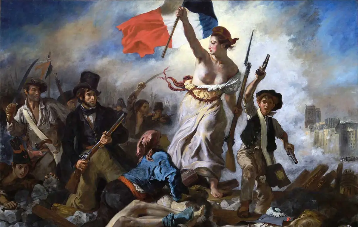 The painting Liberty Leading the People by Eugène Delacroix