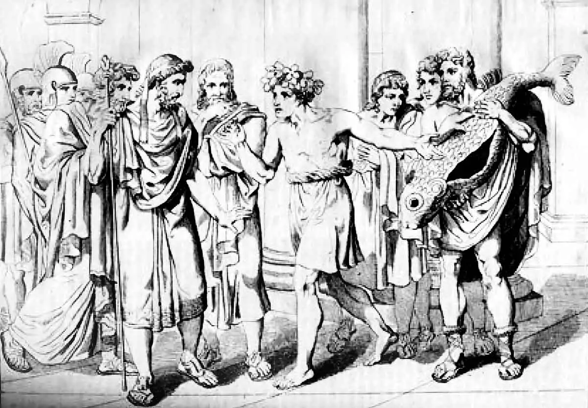 polycrates finds his ring inside a fish