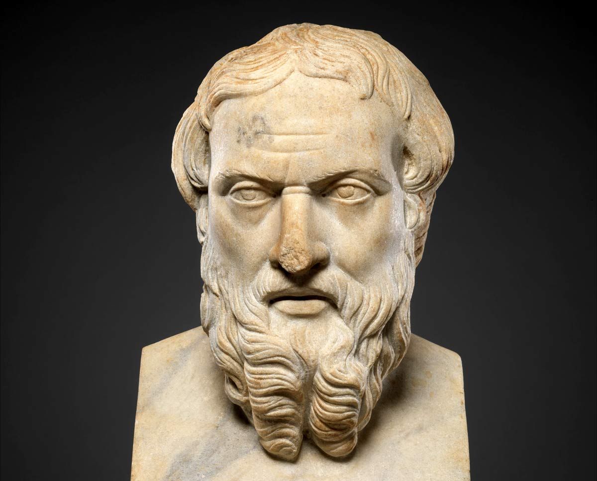 Marble bust of Herodotos. Source: The Met