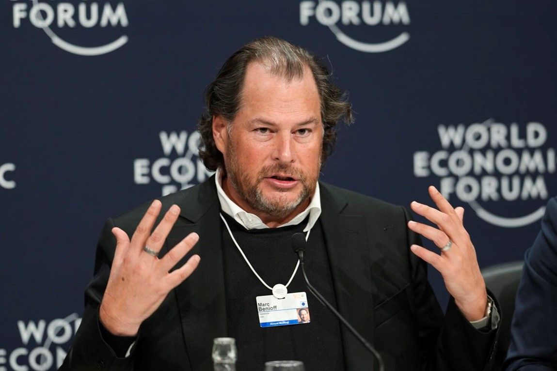 Marc Benioff at the World Economic Forum in Davos, Image rights: dpa/apa