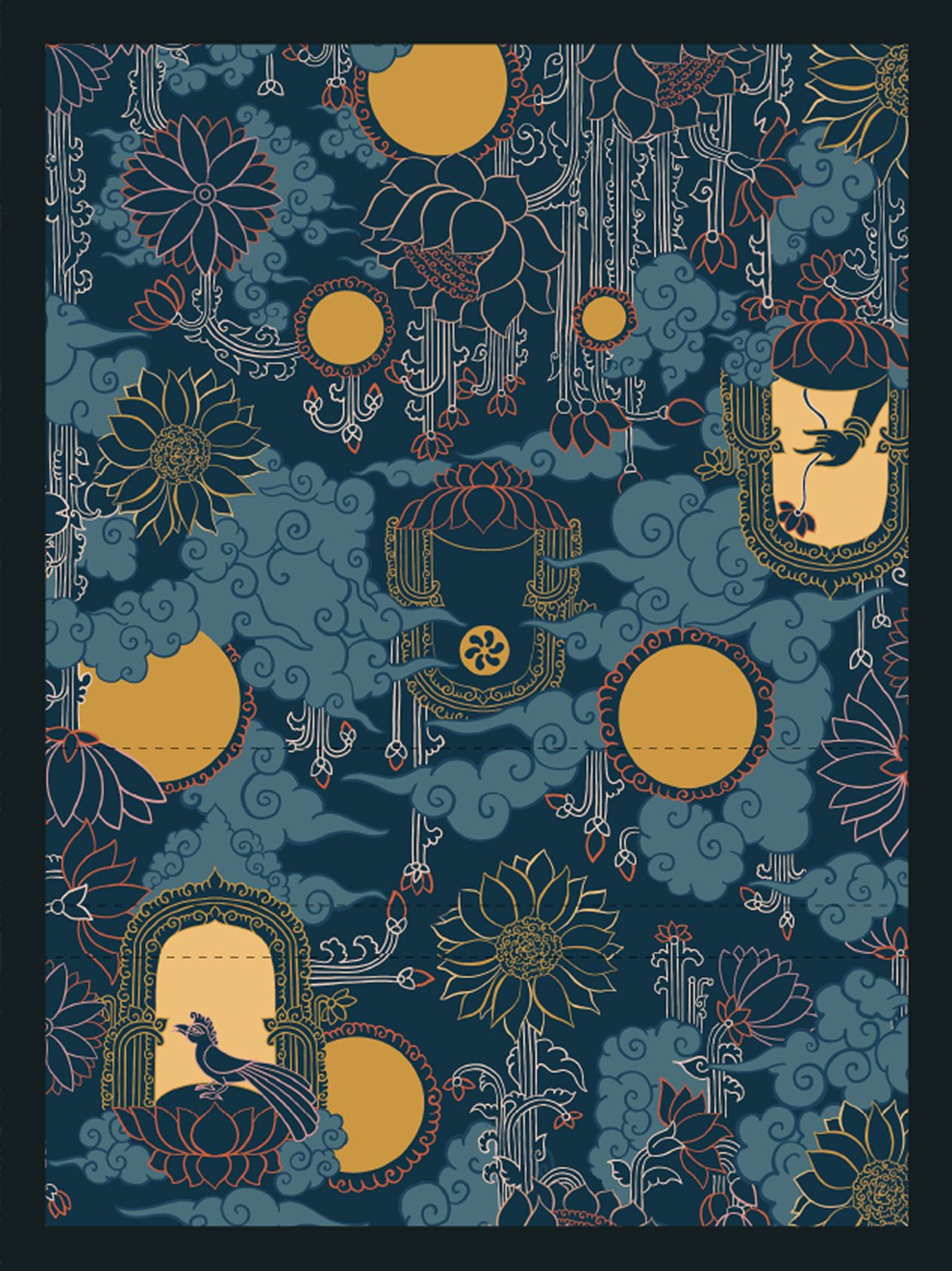 Kerala mural inspired illustrations