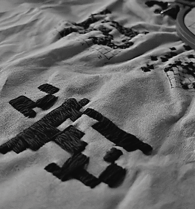 Logo mark embroidery