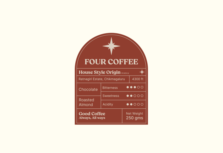Four coffee label