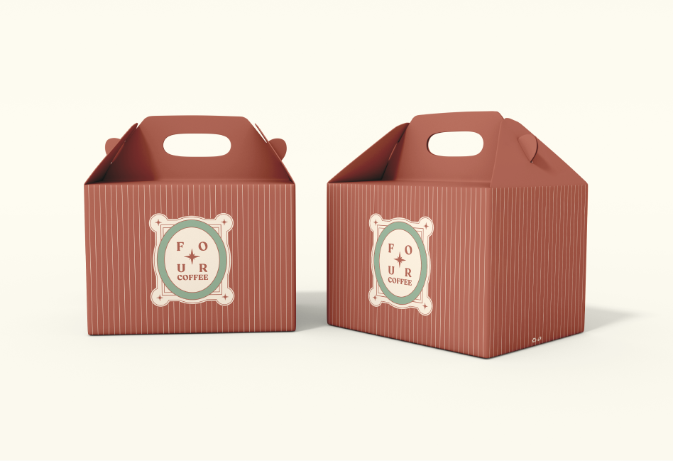 Four coffee packaging