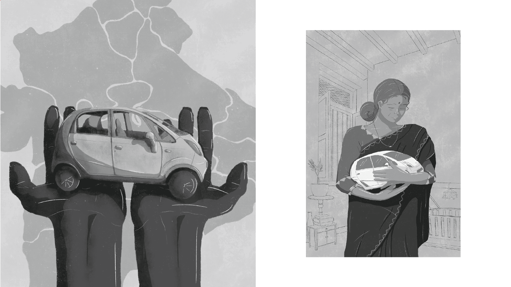 Illustration ideation and explorations