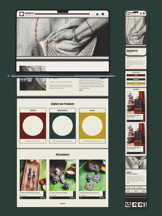Website layout