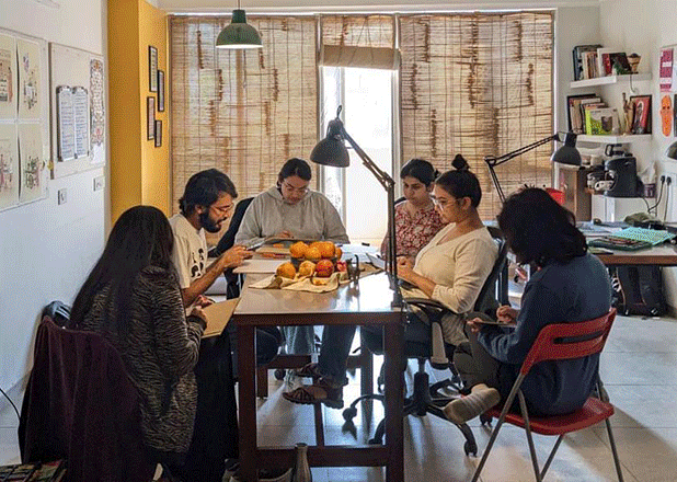Pomoco team working