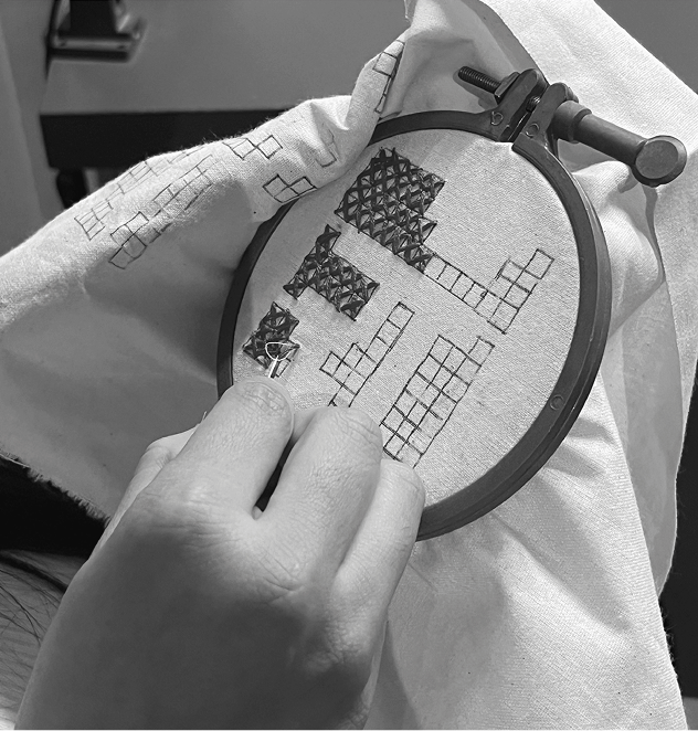 Logo mark embroidery