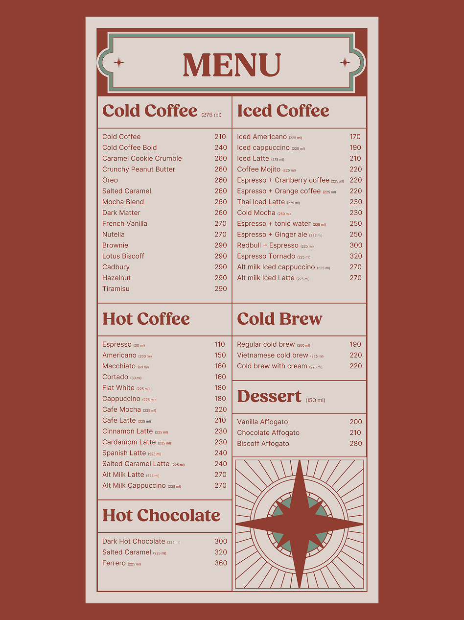 Menu design