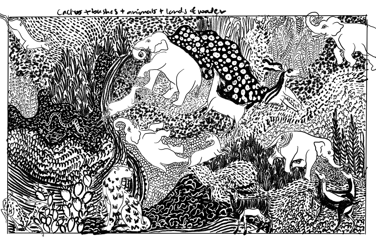 Miniature detailed illustrations