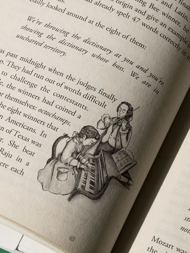 Leap frog illustration in print
