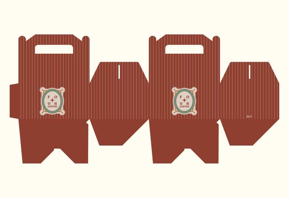 Four coffee packaging