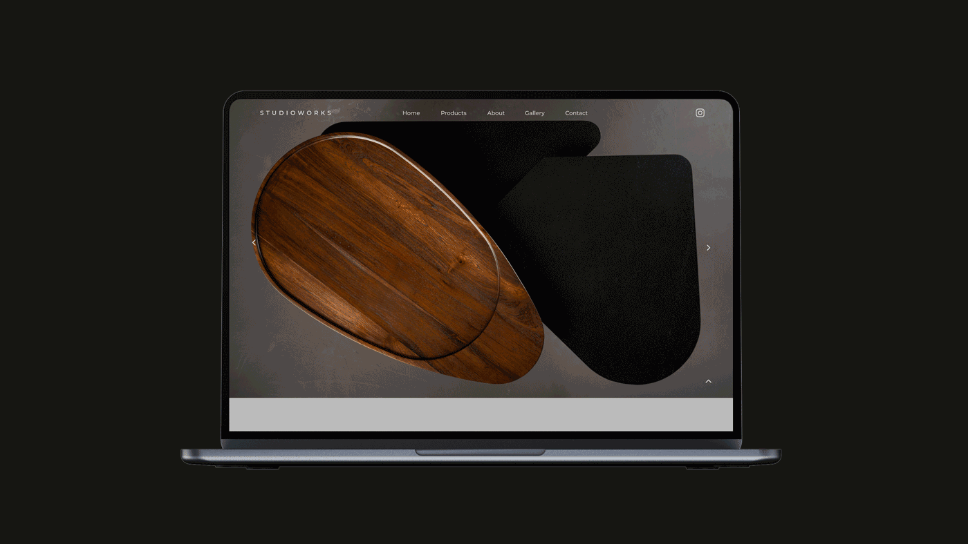 Studioworks website scroll
