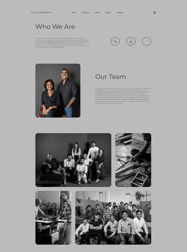 Studioworks website design