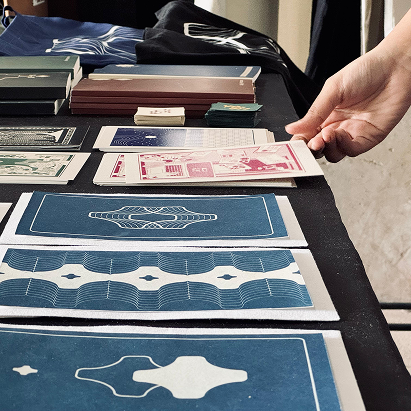 Cyanotype display