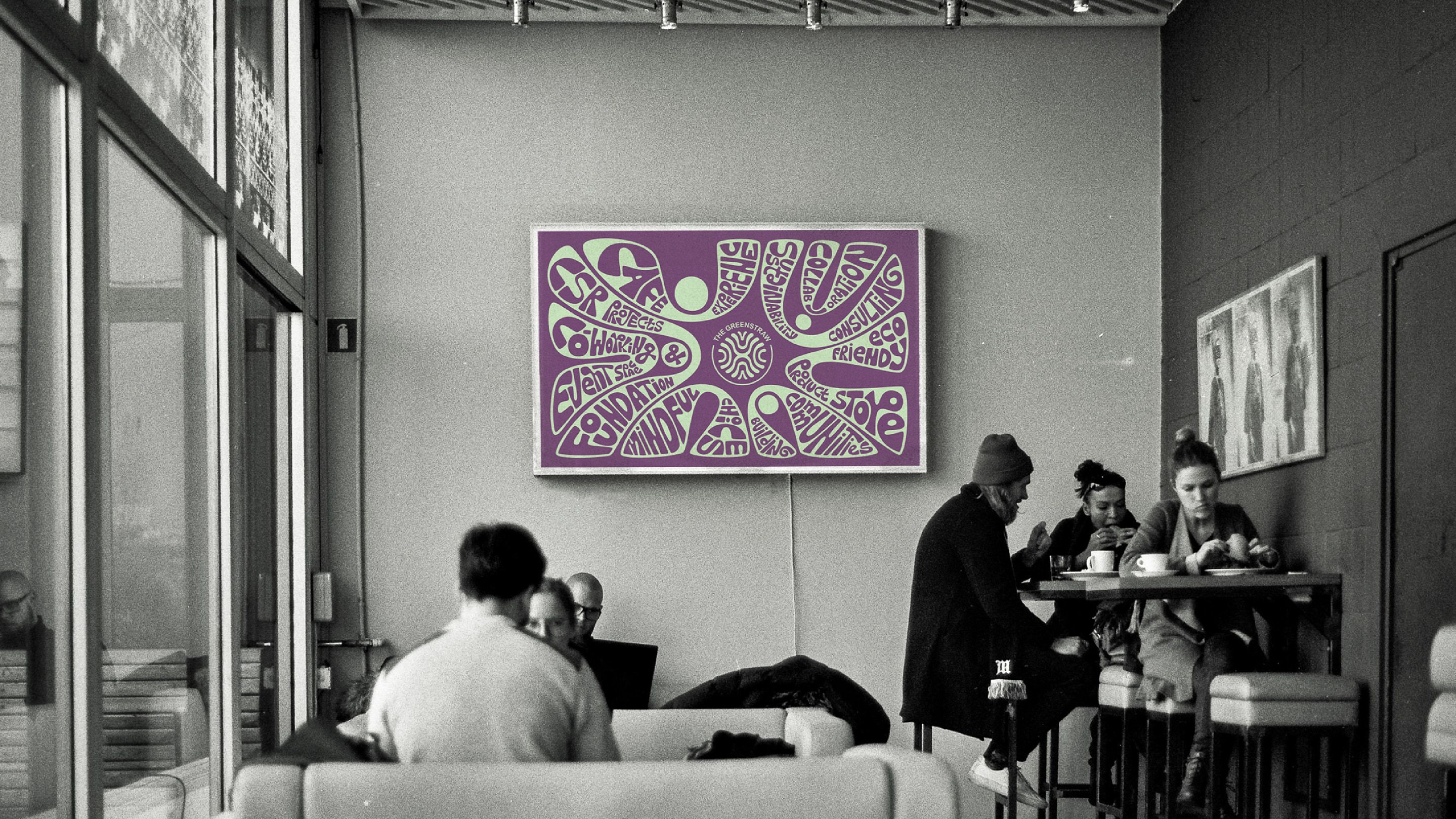 Greenstraw wall mural