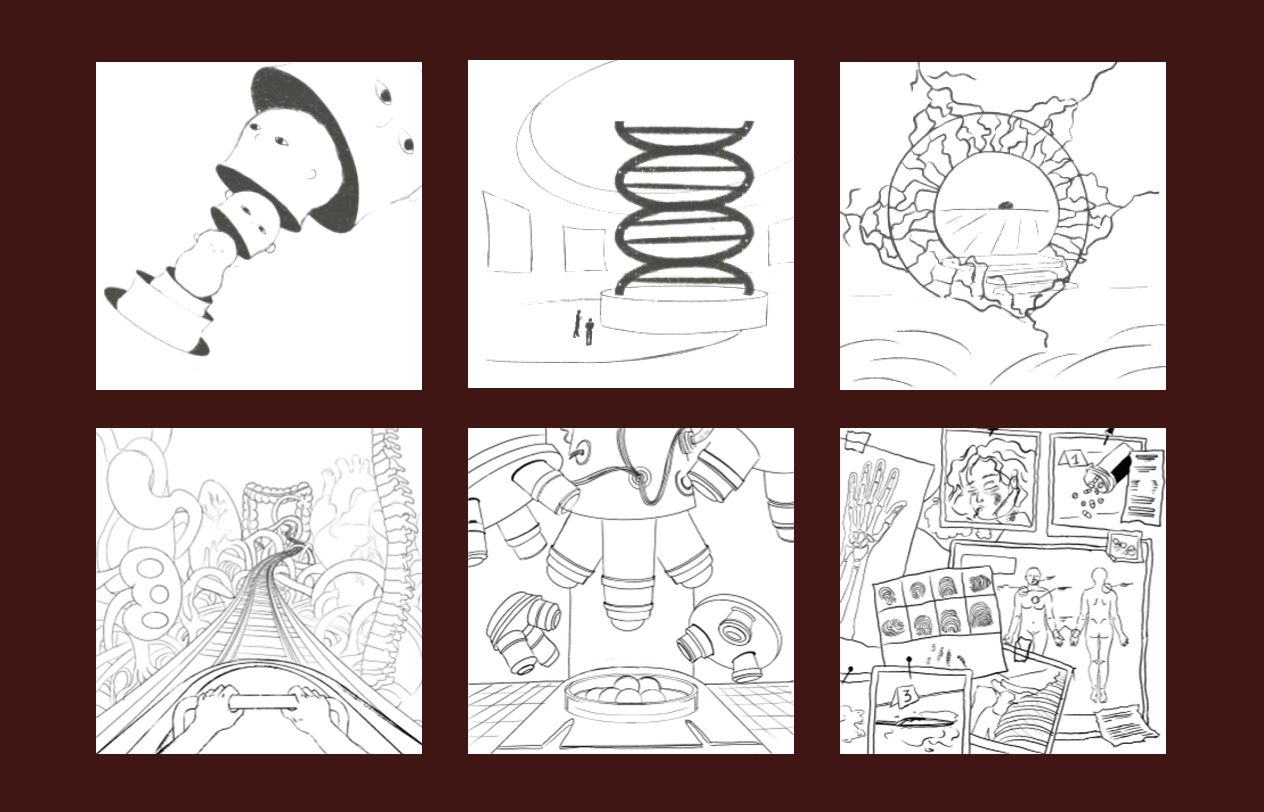 Cover illustration explorations