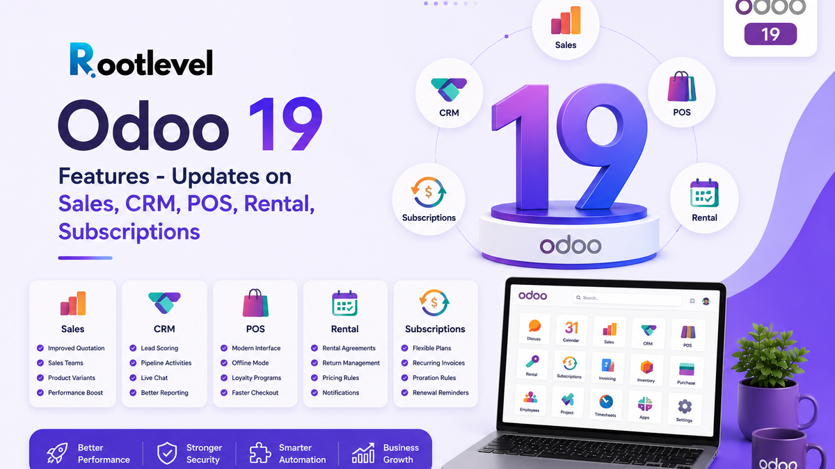 Odoo 19 Features - Updates on Sales, CRM, POS, Rental, Subscriptions