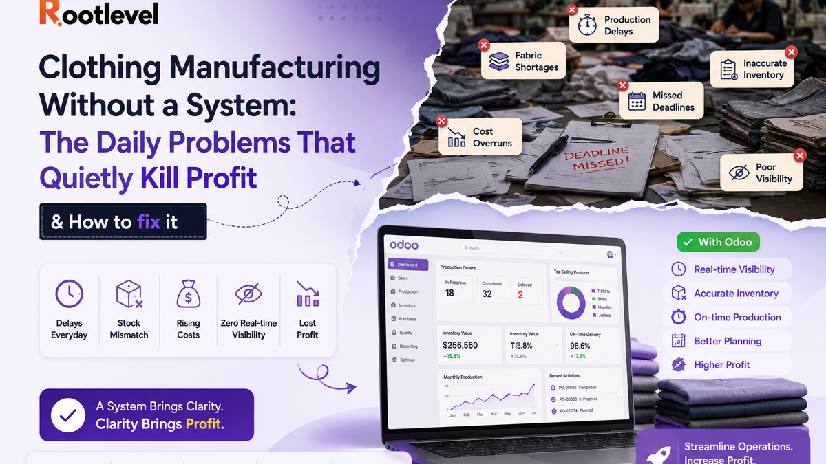 Clothing Manufacturing Without a System: The Daily Problems That Quietly Kill Profit & How to fix it