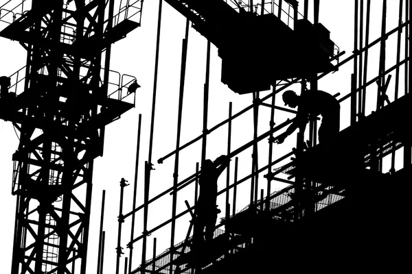 Construction site with workers