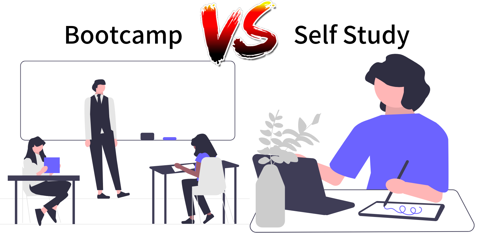 Should you self study or join a coding bootcamp? Credit: Edmond Hui