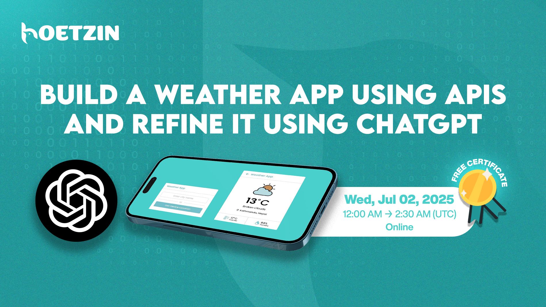 Build a Weather App with APIs & ChatGPT