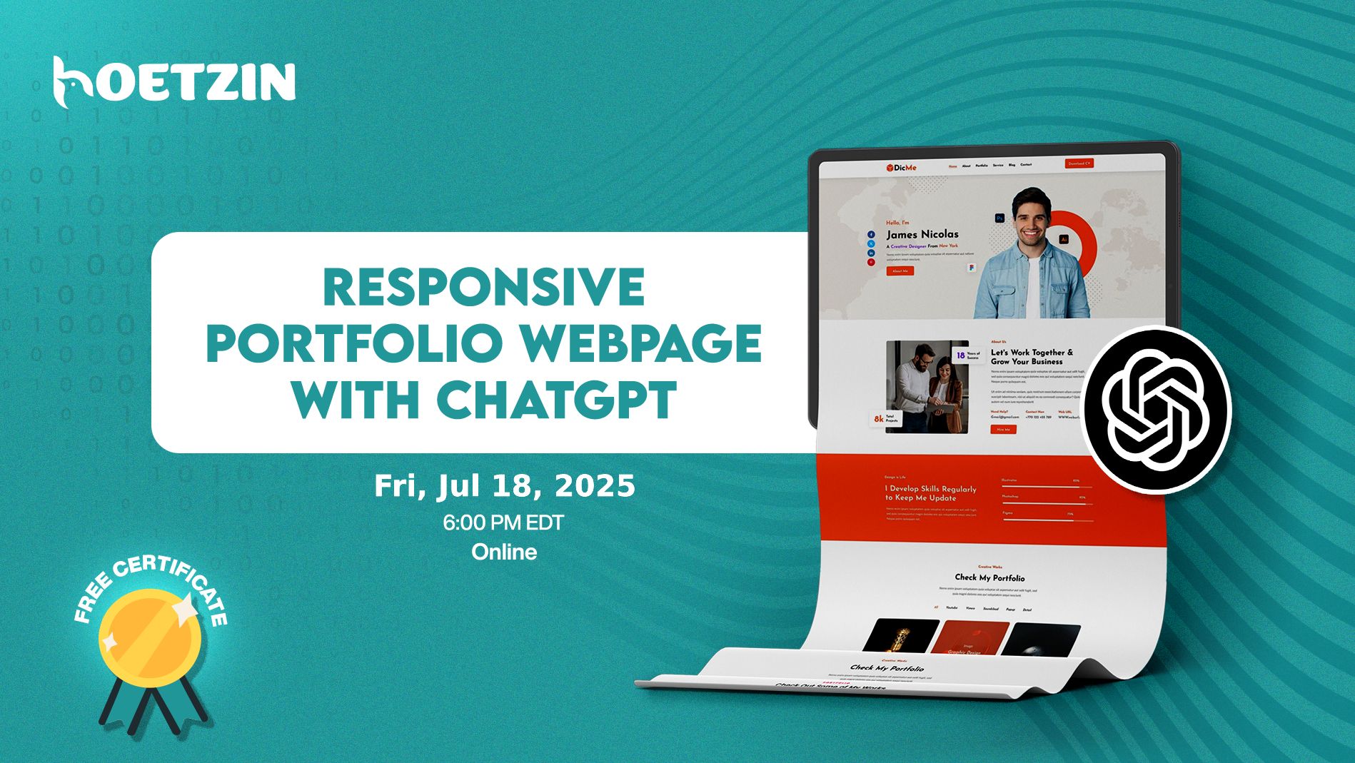 Build a Responsive Portfolio Website with ChatGPT
