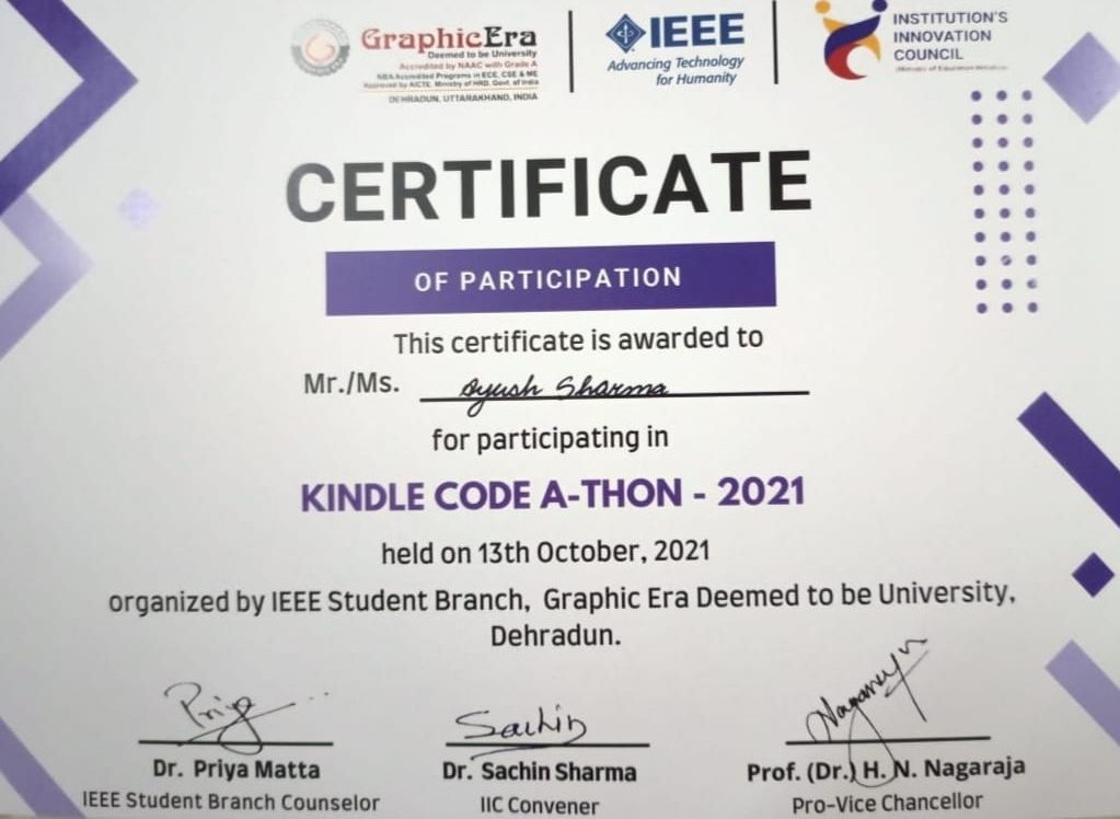 KINDLE CODE A-THON-2021