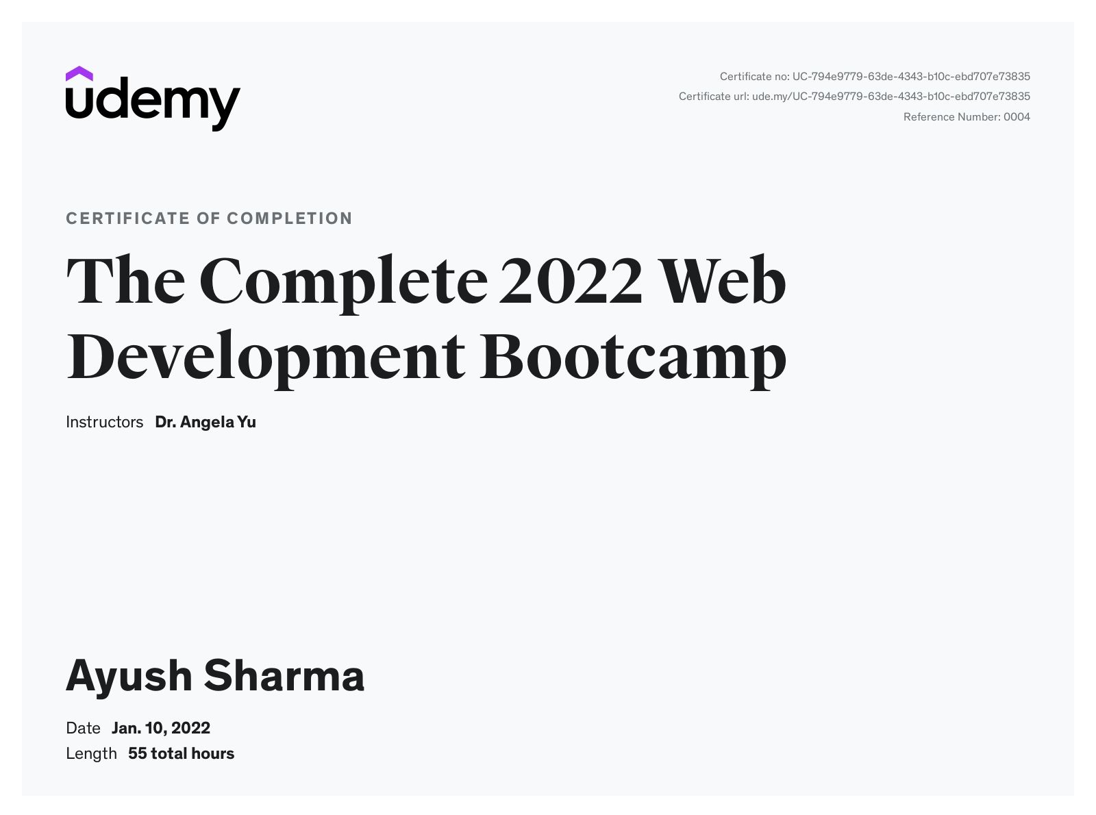 Udemy Web Development Bootcamp 2022