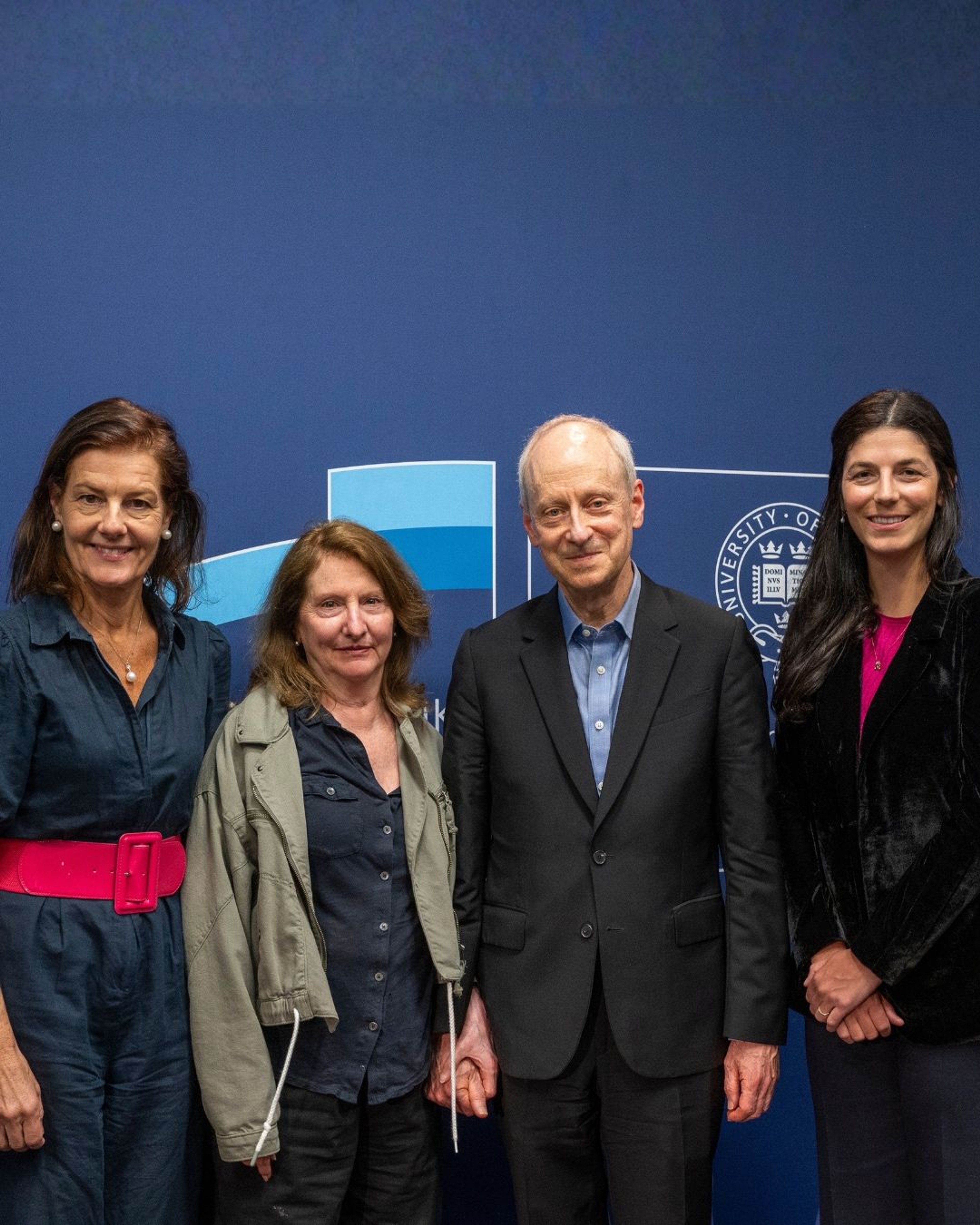 (L-R) Ngaire Woods, Kiku Adatto, Michael Sandel, Nicole Grunwald Silver