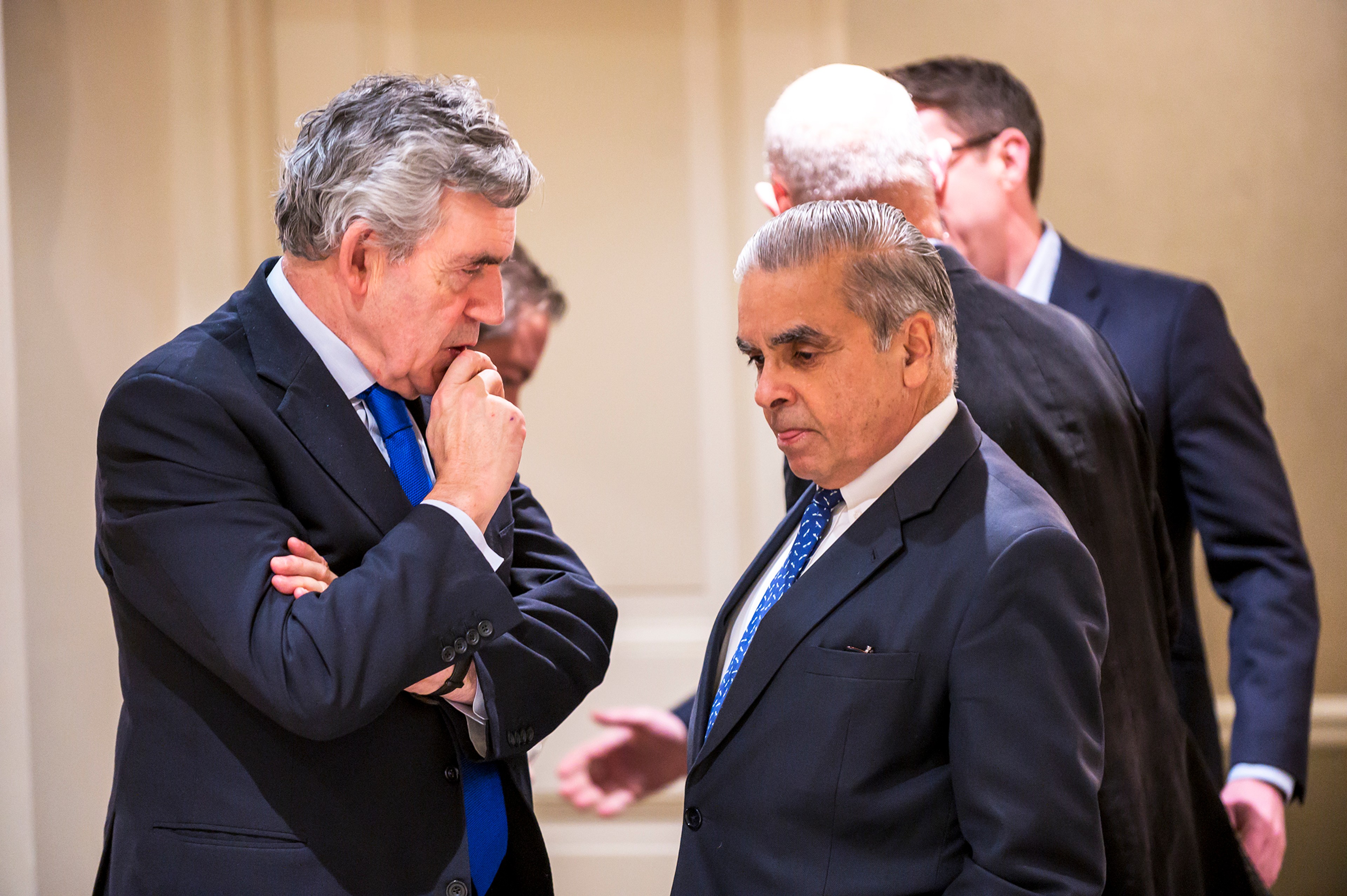 Gordon Brown and Kishore Mahbubani among others at 21st CC Meeting in New York City