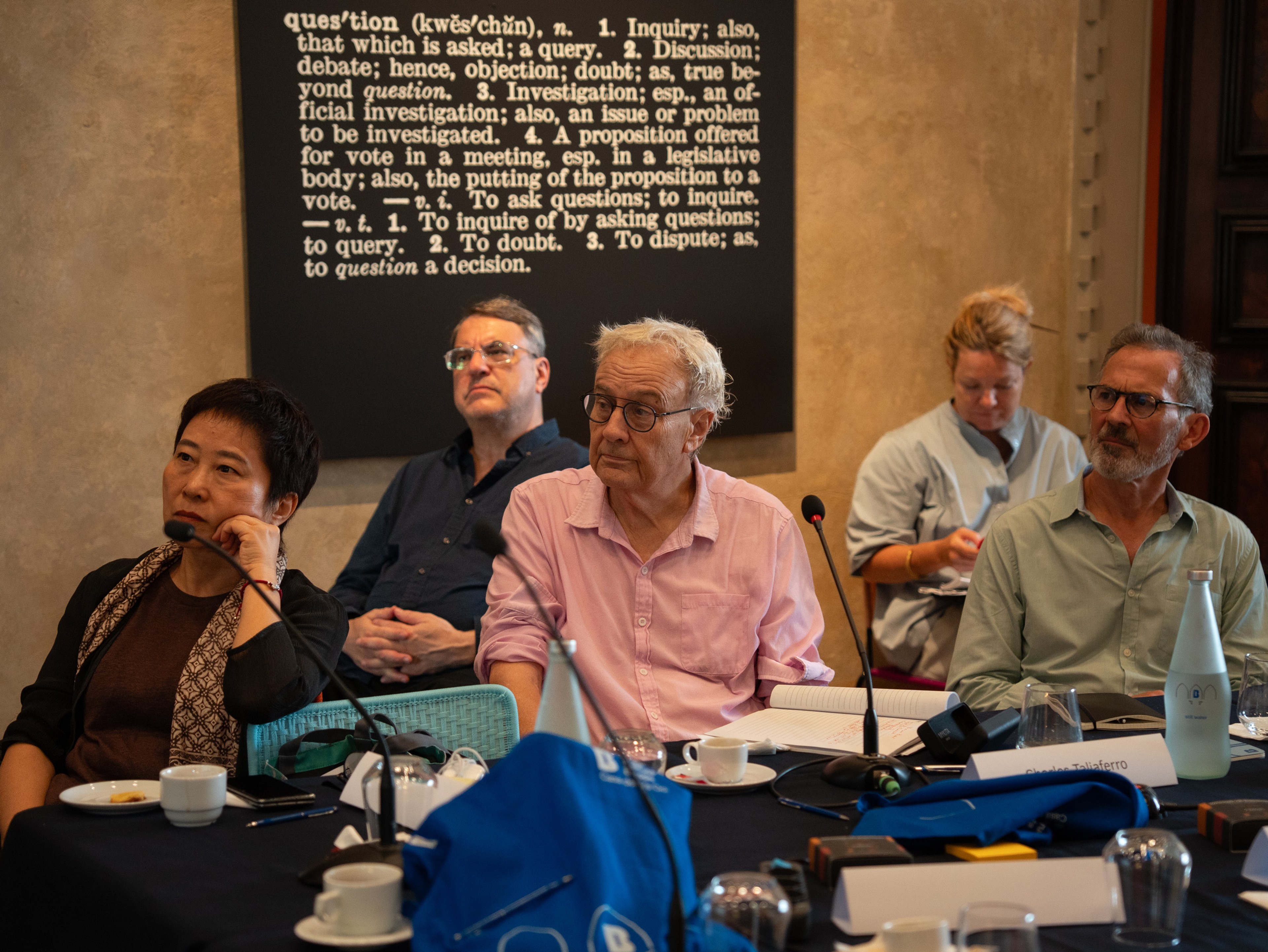 L-R: Bing Song, Brook Ziporyn, Charles Taliaferro, Rupert Spira