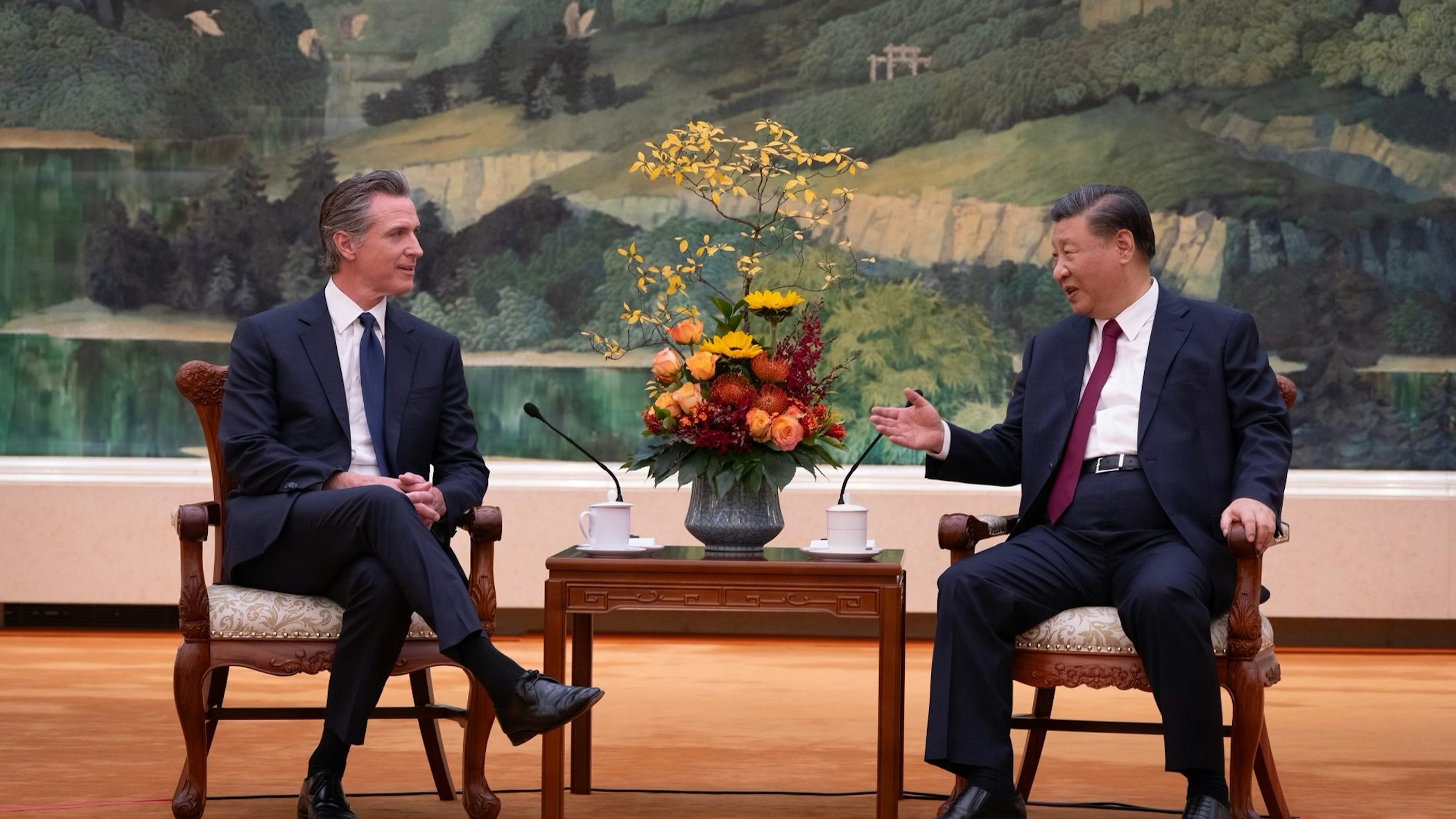 Governor Newsom meets President Xi. (Office of the Governor of California)