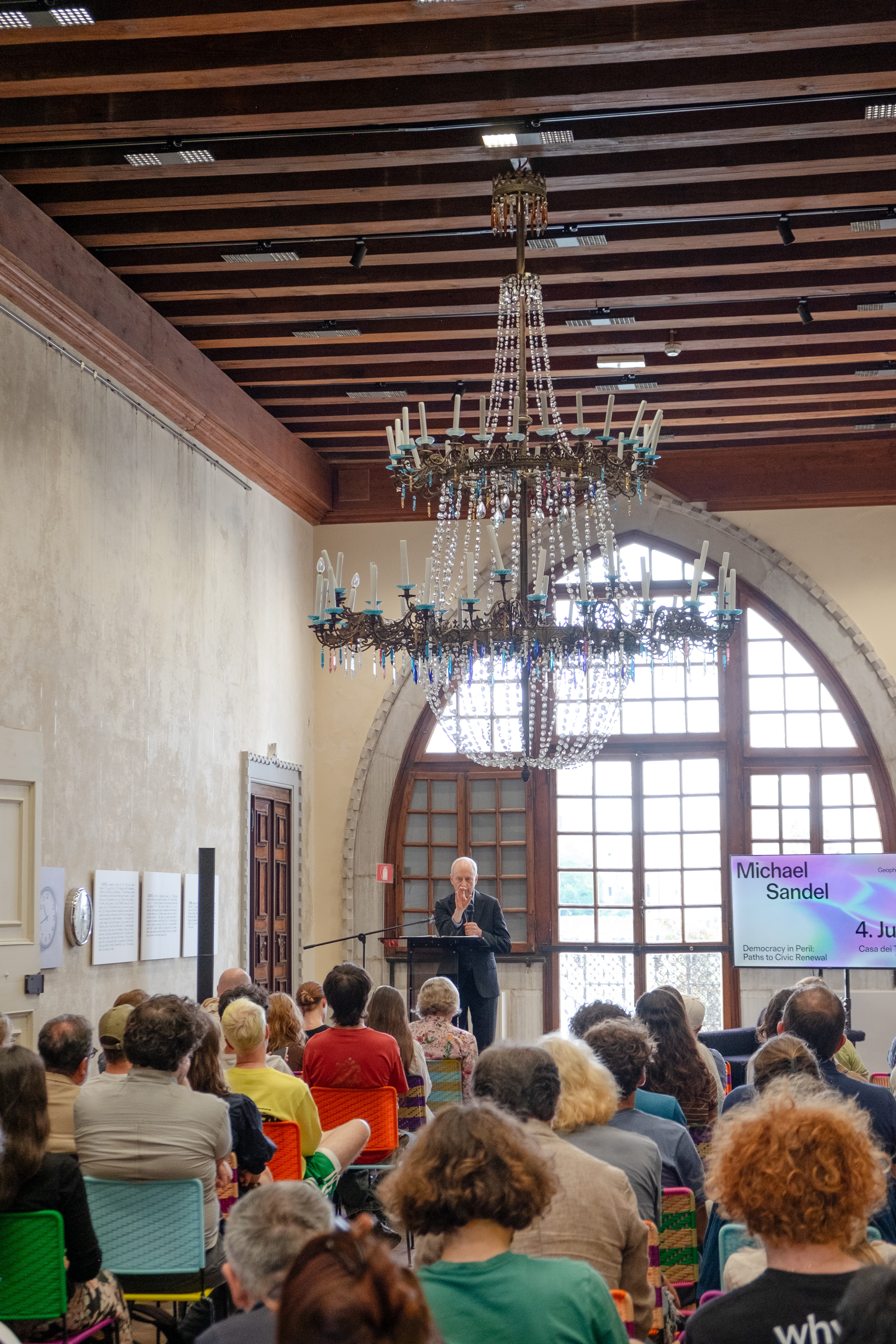 Michael Sandel at Casa dei Tre Oci