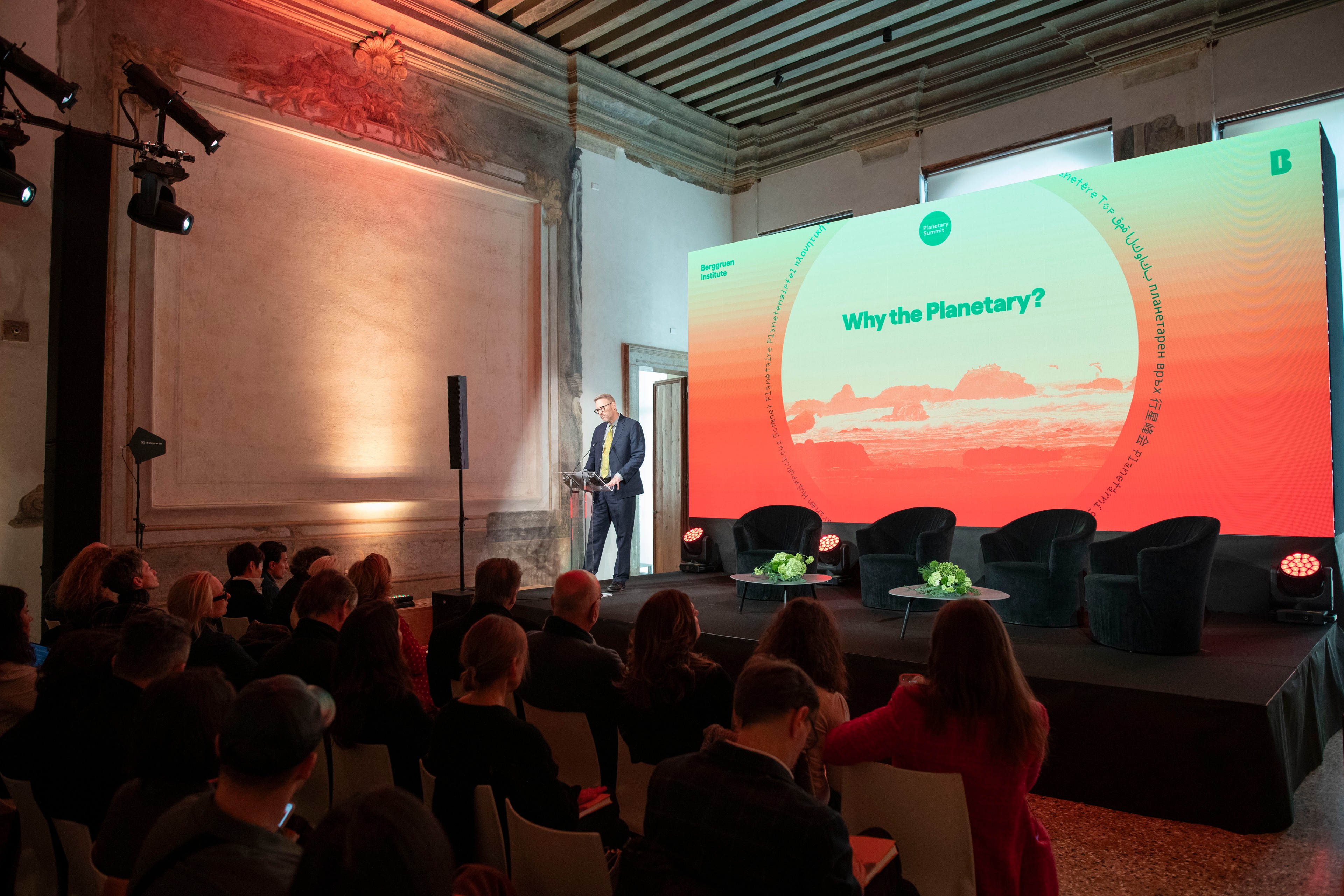 Nils Gilman at the 2024 Planetary Summit in Venice Italy