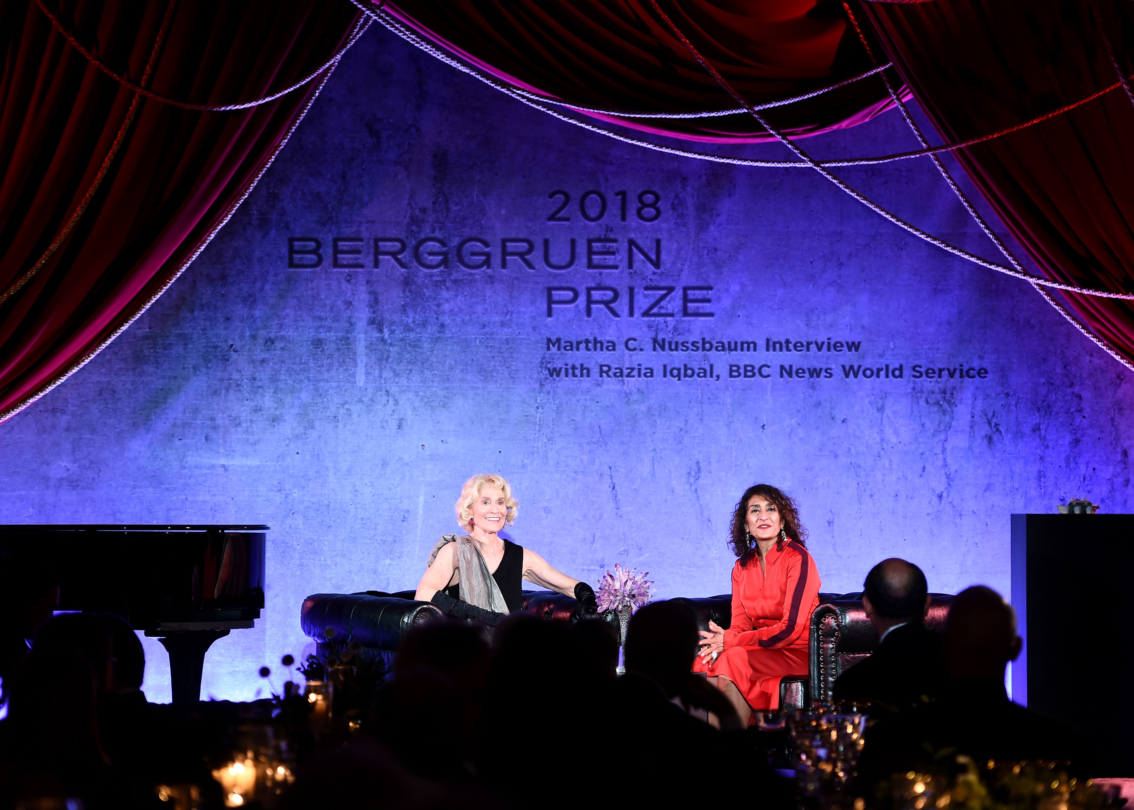 2018 Berggruen Prize Laureate Martha C. Nussbaum interviewed by Razia Iqbal of BBC on December 10, 2018, in New York, NY.