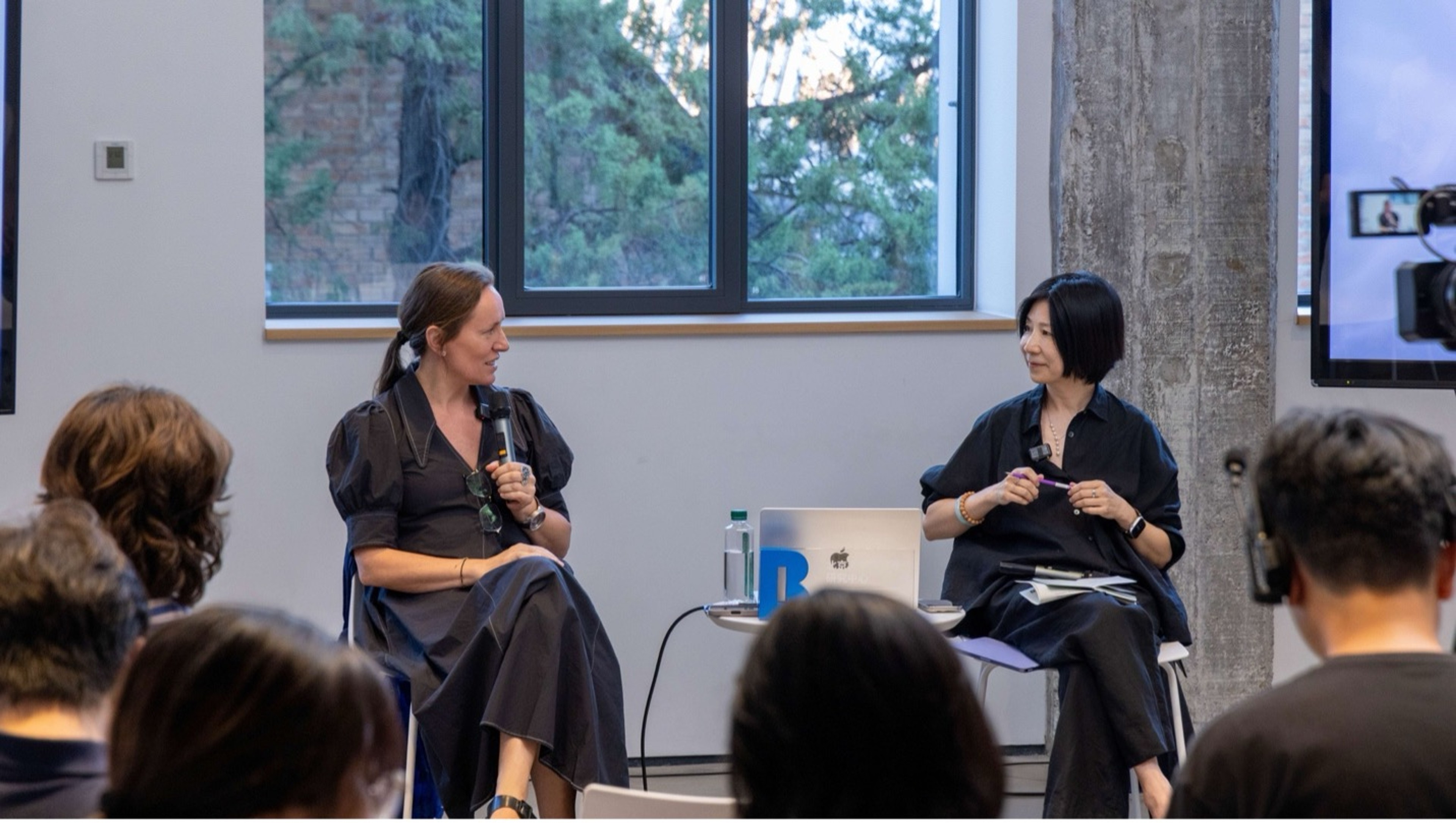 Mónica Bello (left) and Lili Lai (right) at the event