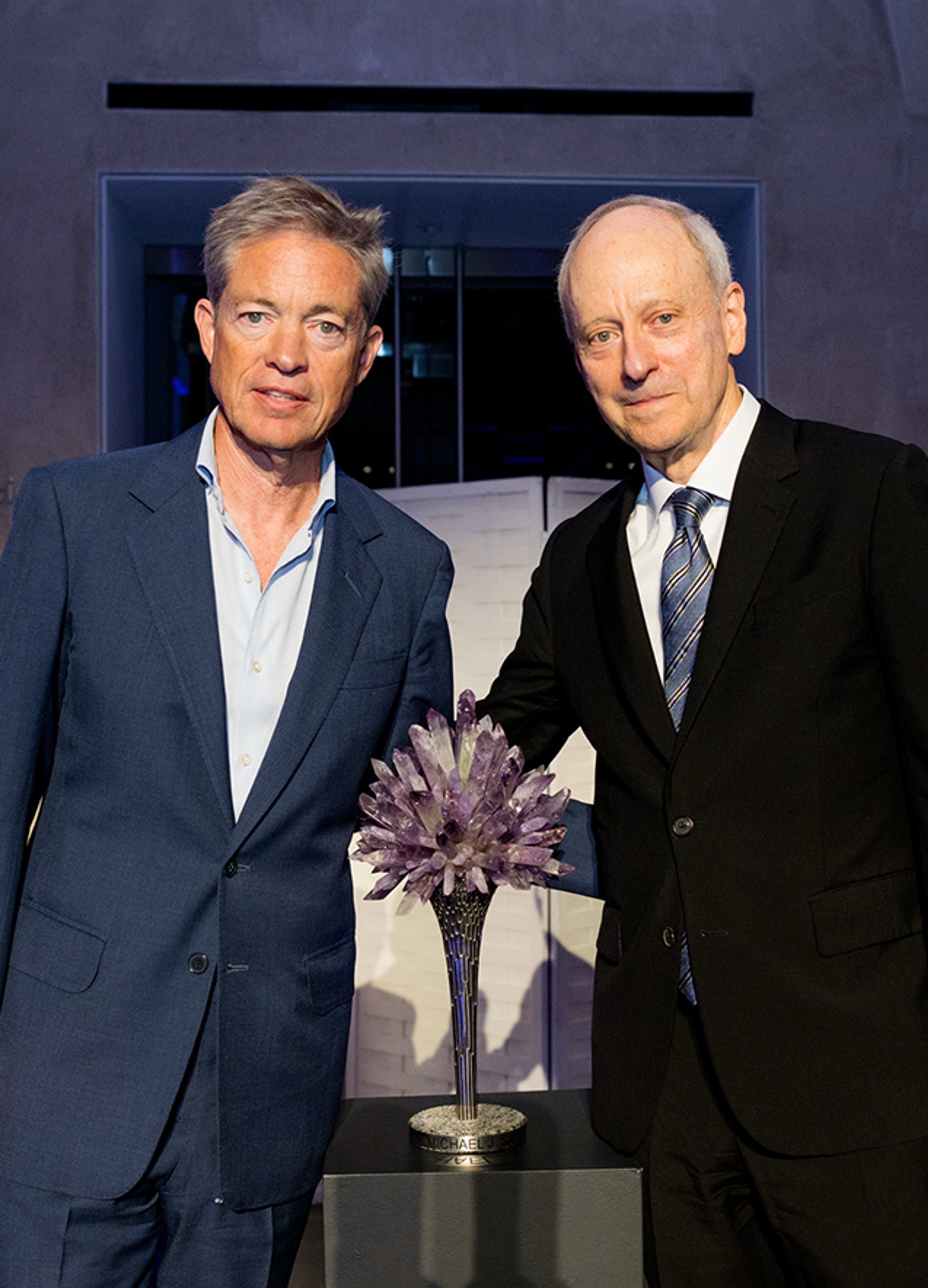 Nicolas Berggruen awarding the Berggruen Prize to Michael Sandel