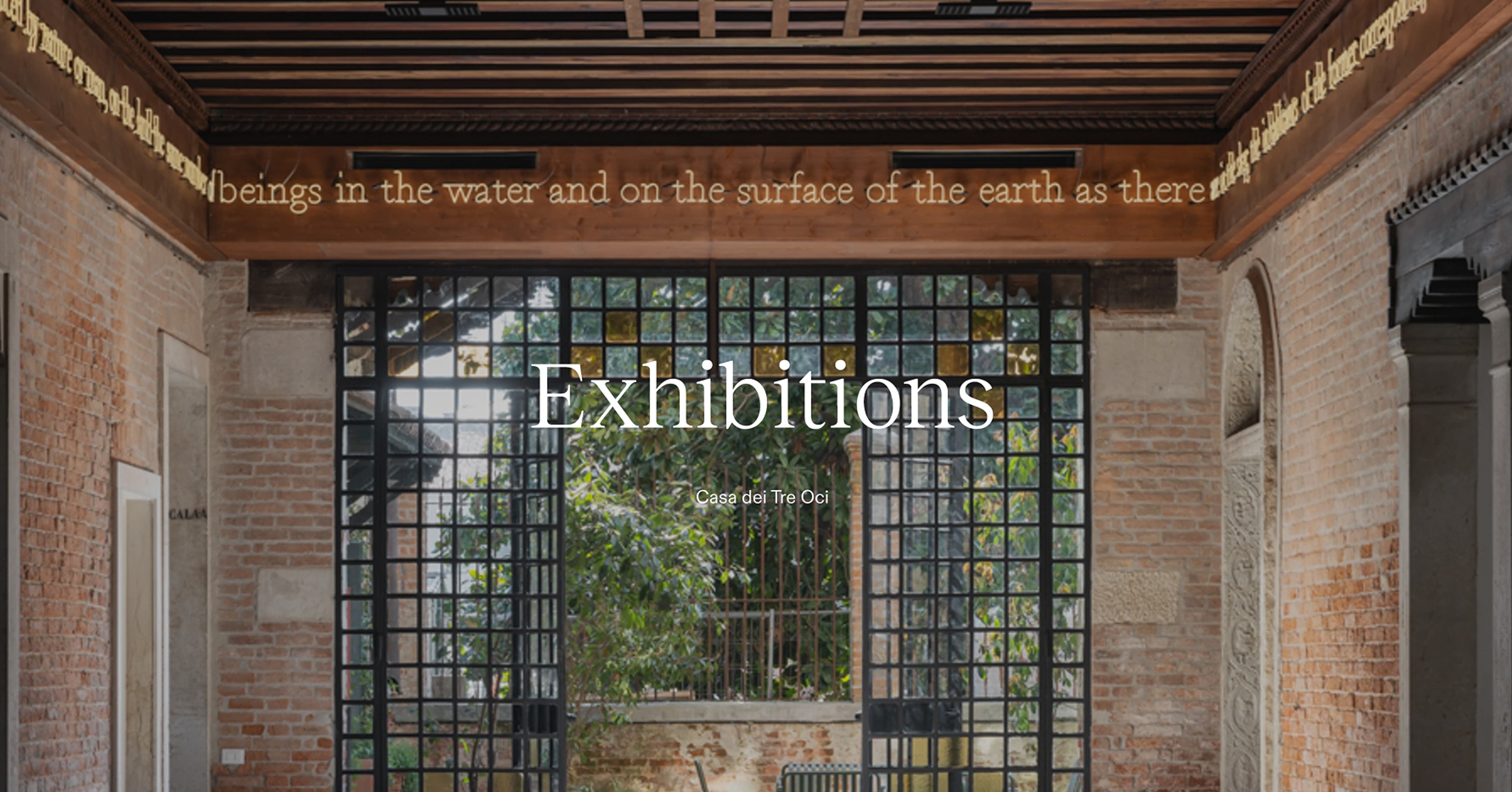 Exhibitions at Casa dei Tre Oci